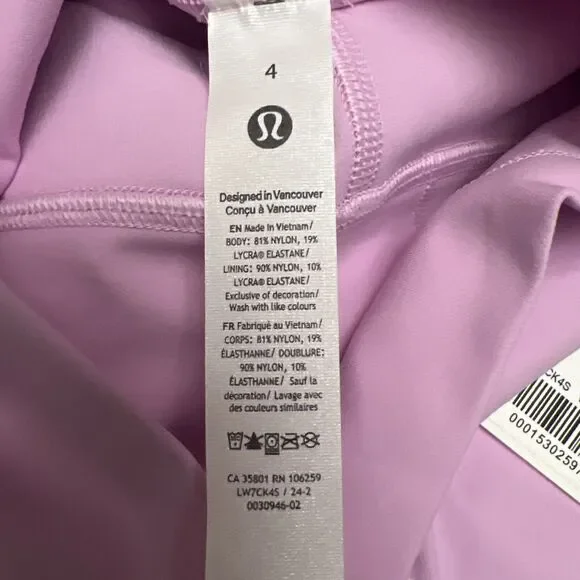 Lululemon Women’s Align HR Shorts 6” Size 4 Vita Pink VITP New w/tag